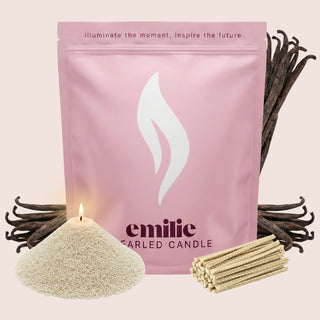Vanilla Scented Pearled Candle