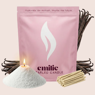 Vanilla Scented Pearled Candle