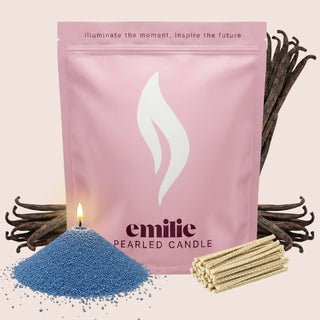 Vanilla Scented Pearled Candle