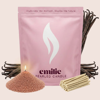 Vanilla Scented Pearled Candle