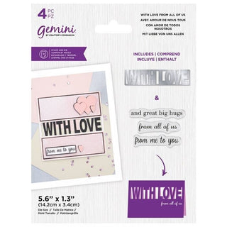 Gemini Word Cut In Stamp & Die - WITH LOVE from all of us